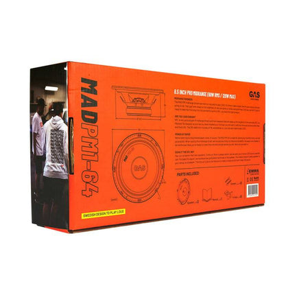 Gas Audio Power Gas Audio Power Gas Mad Level 1 Midrange Driver 65" voor Auto Geluidssystemen en Hoogwaardige Geluidskwaliteit Optimount 9