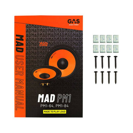 Gas Audio Power Gas Audio Power Gas Mad Level 1 Midrange Driver 65" voor Auto Geluidssystemen en Hoogwaardige Geluidskwaliteit Optimount 7