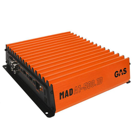 Gas Audio Power Gas Mad Level 1 Mono Amplifier - voor Auto Geluidssystemen en Hoogwaardige Geluidskwaliteit Optimount 1