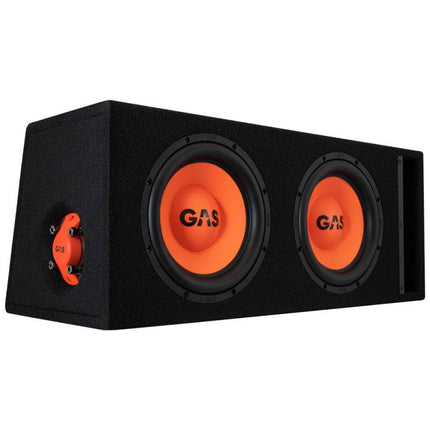 Gas Audio Power Gas Audio Power Gas Mad Level 2 Loaded Enclosure 2x10" voor Auto Geluidssystemen en Hoogwaardige Geluidskwaliteit Optimount 1