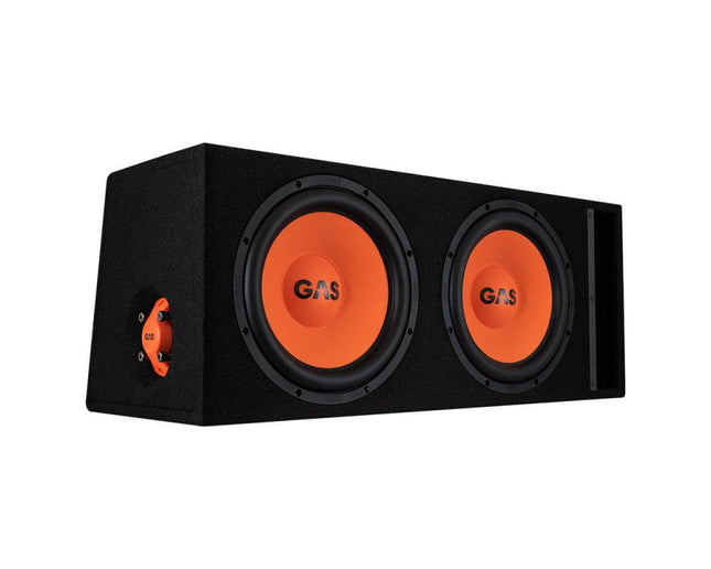 Gas Audio Power Gas Audio Power Gas Mad Level 2 Loaded Enclosure 2x12" voor Auto Geluidssystemen en Hoogwaardige Geluidskwaliteit Optimount 7