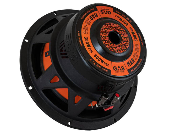 Gas Audio Power Gas Audio Power Gas Mad Level 2 Subwoofer 10" 4 Ohm voor Auto Geluidssystemen en Hoogwaardige Geluidskwaliteit Optimount 2