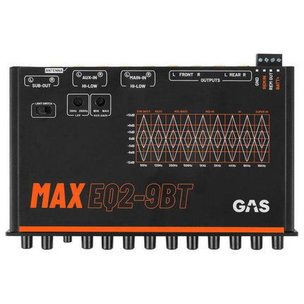 Gas Audio Power Gas Max Versterker ½din 9 - band Eq With Bluetooth 6v Pre - outs voor Auto Geluidssystemen en Hoogwaardige Geluidskwaliteit - VCTparts.nl