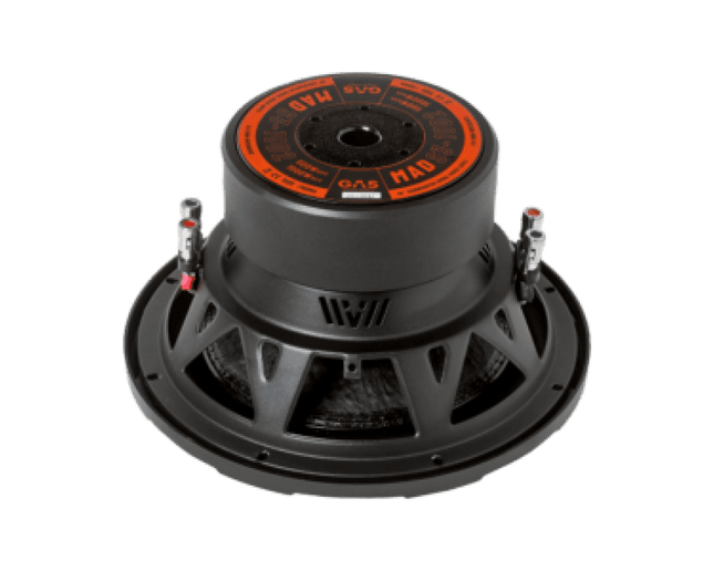 Gas Audio Power Gas Audio Power Mad Level 3 Subwoofer 10" 2x2 Ohm voor Auto Geluidssystemen en Hoogwaardige Geluidskwaliteit Optimount 2