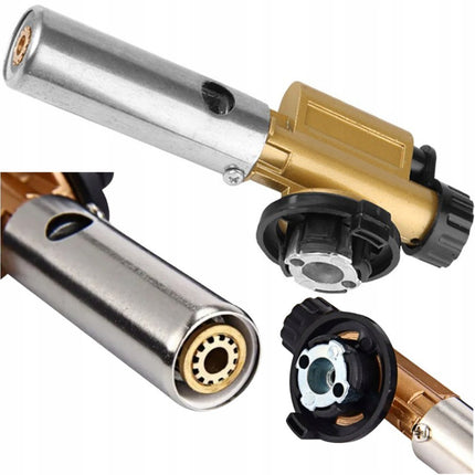 Gasbrander met Regelknop en Ontsteker – Krachtige Handbrander Verhitting voor Kamperen en Klussen - Gietijzeren Branderkop Cast Iron Burner - VCTparts.nl