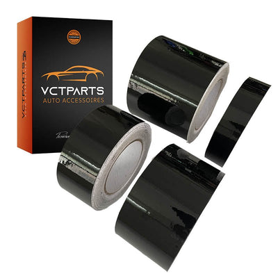 Glans Zwarte Dechrome Wrap Tape – Zelfklevend Vinyl voor Auto 3/5/7/10cm 3M – Chroom Verwijder Strip voor Raambekleding Pijler Daklijst Interieur
