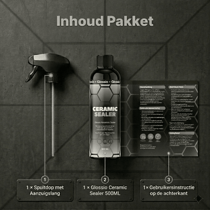 Glossio Glossio Ceramic Sealer Premium Keramische Coating 500ML - Krachtig Tegen Vuil en Water voor een Glanzend en Langdurig Beschermd Autoresultaat Glansz 8