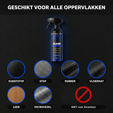 Glossio Glossio Clean Interior Premium Interieurreiniger 500ML - Krachtige Allesreiniger voor Auto Interieur met Frisse en Veilige Afwerking Glansz 6
