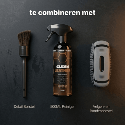 Glossio Glossio Clean Leather Premium Leer en Alcantara Reiniger 500ML – Voor een Dieptereiniging en Matte Afwerking Glansz 9