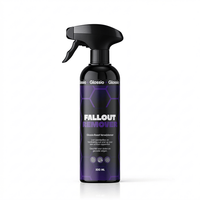 Glossio Glossio Fallout Remover Premium Roestverwijderaar 500ML - Krachtige Auto Roestvrij en Oxidatiebestrijder voor Metalen Oppervlakken Veilig en Efficiënt Glansz 1