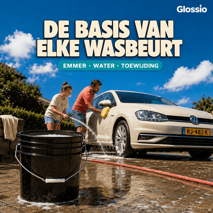 Glossio Glossio Bucketdeal – 6-delig Compleet Autowas Startpakket met Emmer, Shampoo en Droogdoek Combideal 5