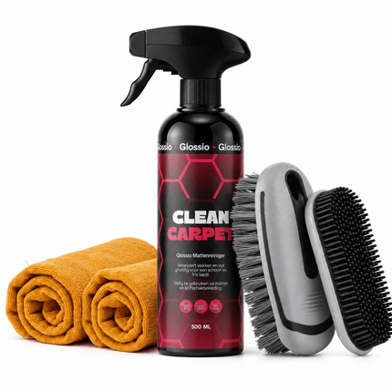 Glossio Glossio Combideal Bekleding en Tapijt Diepreiniging – 4-delige Set met Clean Carpet, Borstels en Microvezeldoeken Combideal 1