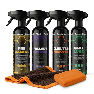 Glossio Combideal Lak Decontaminatie – Complete 6-delige Kleiset voor een Spiegelgladde Lak