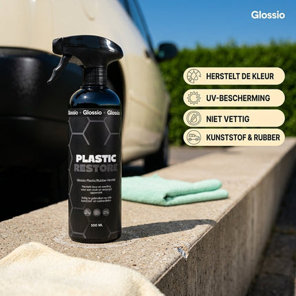 Glossio Glossio Combideal Winterklaar Pakket – Bescherming tegen Strooizout met Active Shampoo, Plastic/Rubber Restore en Quick Detailer Combideal 14
