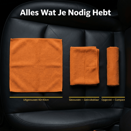 Glossio Glossio Microvezel Doek Oranje Schoonmaak Doek voor een Streeploos Resultaat Oranje VCTparts 8