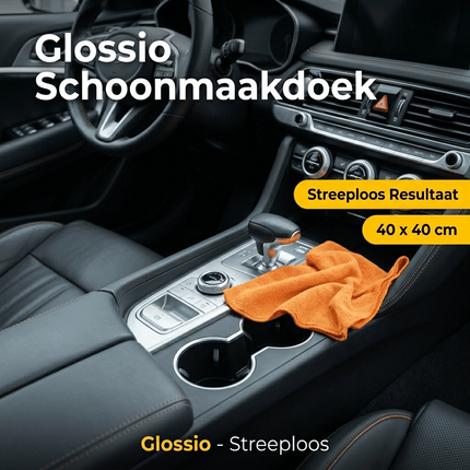 Glossio Glossio Microvezel Doek Oranje Schoonmaak Doek voor een Streeploos Resultaat Oranje VCTparts 4