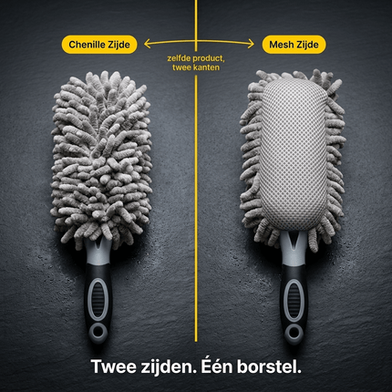 Glossio Glossio Microvezel Sponsborstel – Krasvrije Detailing Borstel voor Auto en Velgen Grijs AMiO 3