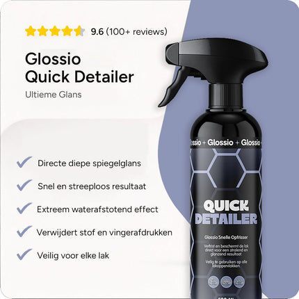 Glossio Glossio Quick Detailer 500ML Auto Lak Reiniger - Snelle Glans Bescherming en Stofverwijdering voor Lak en Kunststof Oppervlakken Zonder Strepen Glansz 11