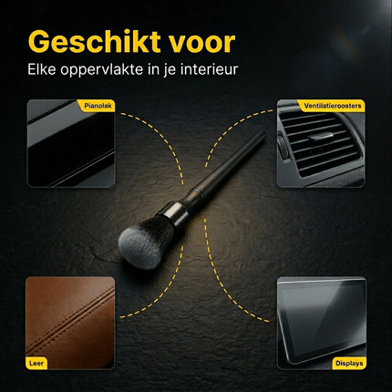 Glossio Glossio Ultrazachte Interieur Detail Kwast voor Krasvrije Reiniging Zwart NORGOS 6