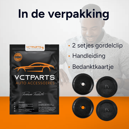 VCTparts Gordel Riem Afstand Stopper Clip Auto – Set van 2 – Voorkomt Wegglijdende Veiligheidsgordel – Snelle Montage Zonder Gereedschap – Universele Gordelklem – APK Geschikt – Comfort & Veiligheid NORGOS 4