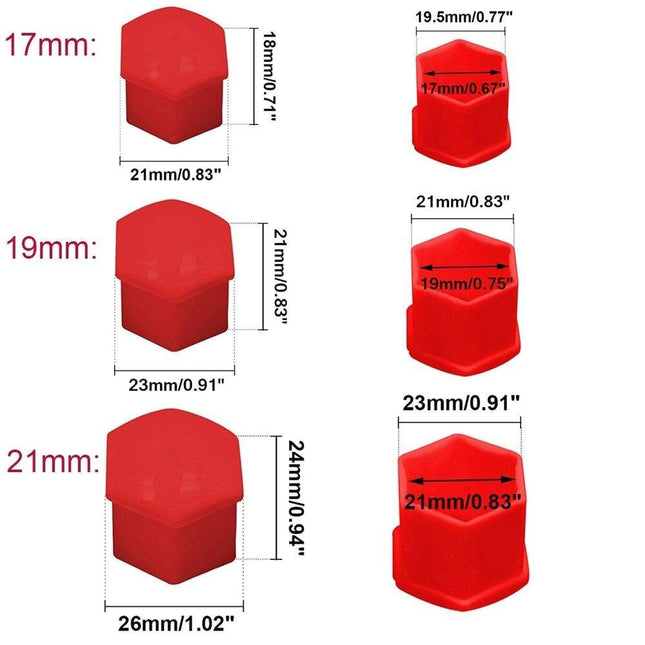 VCTparts Grijze Wielbout Wielmoer Doppen Beschermende Afdekkapjes 20 stuks - 17mm (set) NORGOS 2
