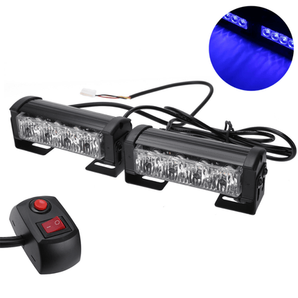 VCTparts Grill Flitsers Blauw LED Stroboscoop Zwaailichten – Professionele Bumperflitsers voor Hulpdiensten en Offroad - gebruik NORGOS 3