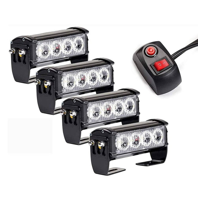 VCTparts Grill Flitsers Rood LED Stroboscoop Zwaailichten [Grillflitsers - Bumperflitsers] NORGOS 2
