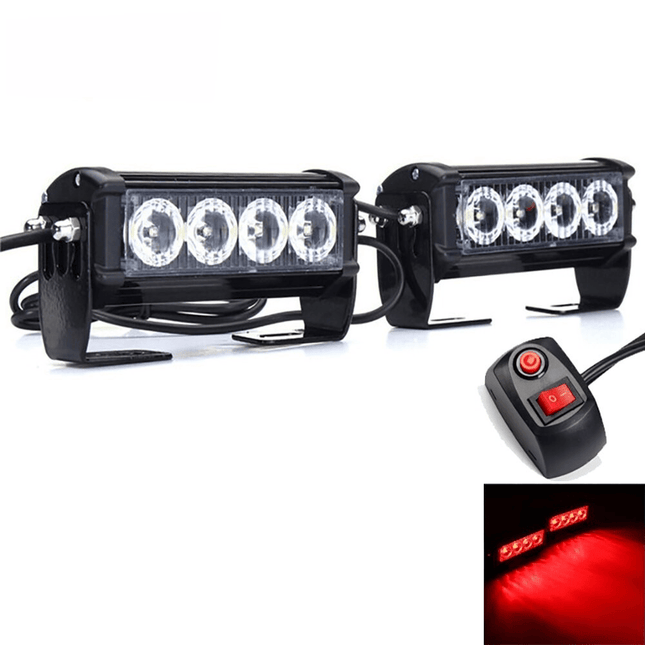 VCTparts Grill Flitsers Rood LED Stroboscoop Zwaailichten [Grillflitsers - Bumperflitsers] NORGOS 8