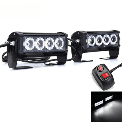 Grill Flitsers Wit LED Stroboscoop Zwaailichten [Grillflitsers - Bumperflitsers]
