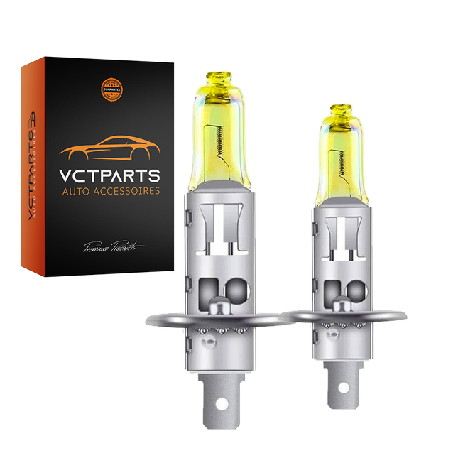 H1 Halogeen Koplampen Dimlicht 3000K Geel Licht (set 2 stuks) - VCTparts.nl