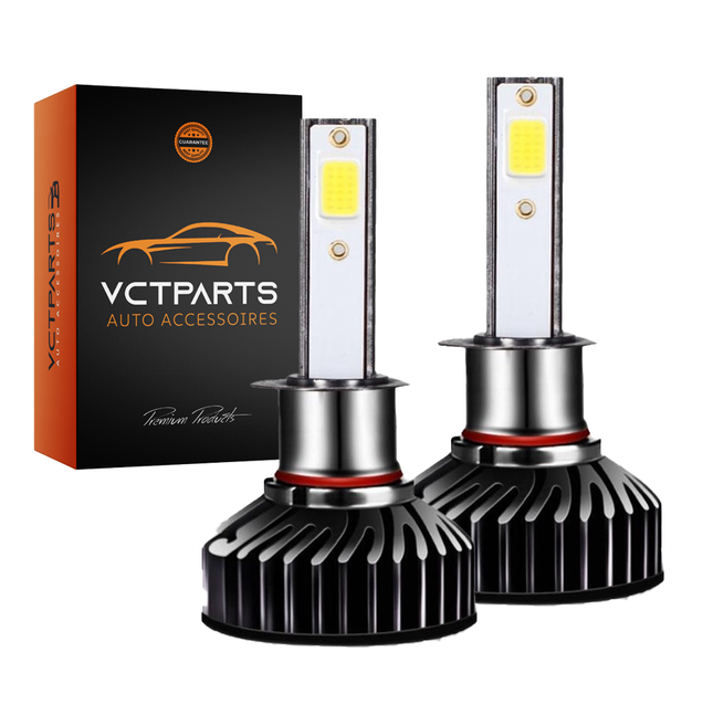 H1 LED Dimlicht Koplampen 8000K – Wit/IJsblauw Licht met Ventilator en Canbus Decoder (Set van 2) - VCTparts.nl