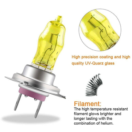 VCTparts H7 Halogeen Koplampen Dimlicht 3000K Geel Licht (set 2 stuks) NORGOS 5