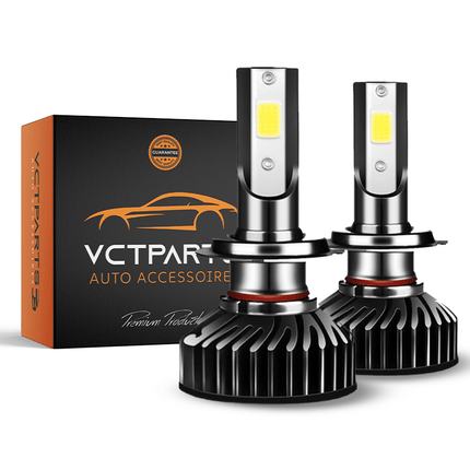 VCTparts H7 LED Dimlicht Koplampen 3000K – Geel Licht met Ventilator en Canbus Decoder (Set van 2) NORGOS 1
