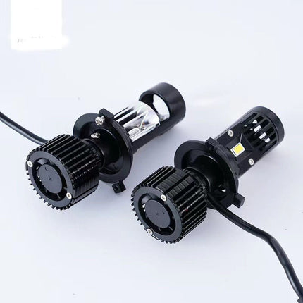 H7 LED Motor Koplamp met Projector Lens (1 stuk) – Mini Turbo Fan Canbus Bi - Beam Grootlicht en Dimlicht 6000K Helder Wit Motor LED Verlichting - VCTparts.nl