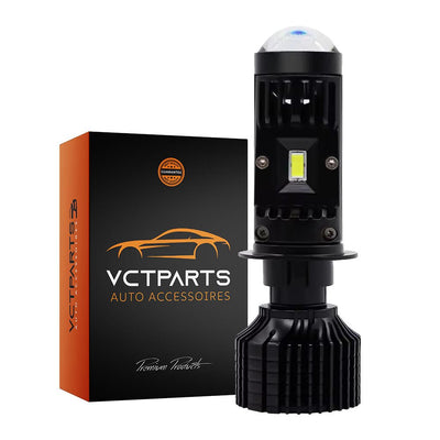 H7 LED Motor Koplamp met Projector Lens (1 stuk) – Mini Turbo Fan Canbus Bi-Beam Grootlicht en Dimlicht 6000K Helder Wit Motor LED Verlichting