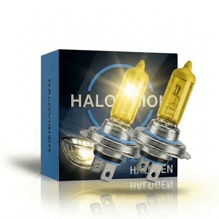 HaloVision HaloVision Halogeen Koplampen H7 – 12V 3000K Retro Geel – Warmgeel Klassiek Dimlicht Grootlicht Halogeenlampen Set van 2 Autolampen HaloVision 1
