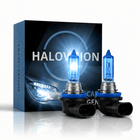 HaloVision HaloVision Halogeen Koplampen H8 – 12V 3000Lm 5500K Koud Wit – Blauw Glas Super White Dimlicht Grootlicht Halogeenlampen Set van 2 Autolampen HaloVision 1