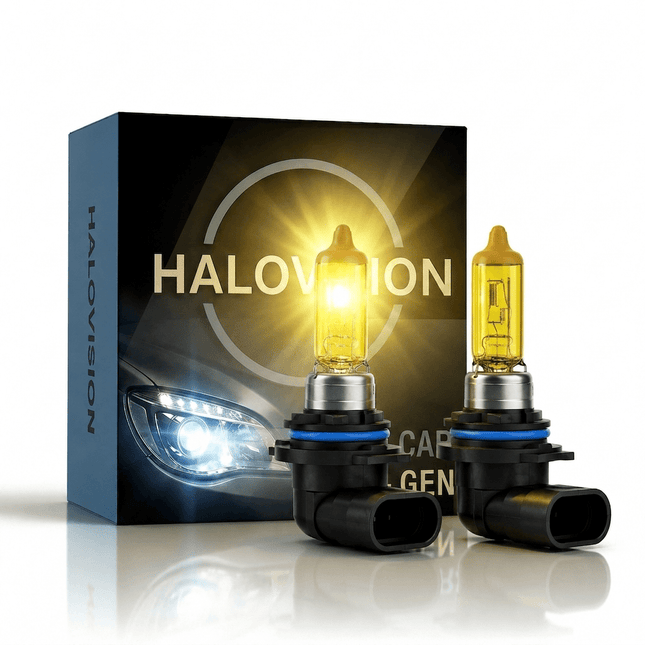 HaloVision HaloVision Halogeen Koplampen HB4 9006 – 12V 3000K Retro Geel – Warmgeel Klassiek Dimlicht Grootlicht Halogeenlampen Set van 2 Autolampen HaloVision 1