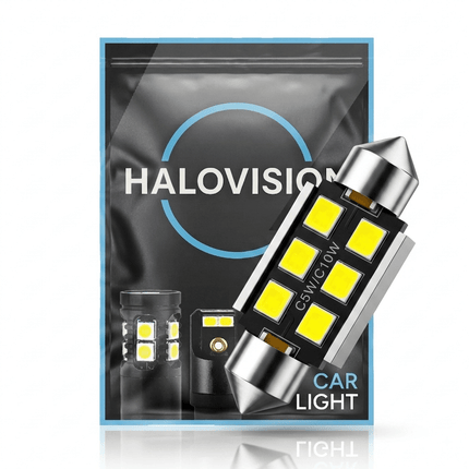 HaloVision HaloVision LED C5W/C10W Festoen Buislamp 41mm 6000K Helder Wit – Canbus Plug en Play Interieurverlichting LED Set van 2 Autolampen HaloVision 10