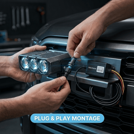 HaloVision Halovision Turbo LED Grill Verlichting - Set van 2 Triple Lens Matrix Laser Lampen 70W/100W - Auto en Offroad Voertuigen 12V-24V Combo Beam IP68 HaloVision 3
