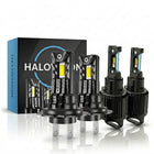 HaloVision HaloVision Turbo LED Koplampen H7 + H15 – 25W 5000Lm 6000K Helder Wit – Canbus Plug en Play Dimlicht + Dagrijverlichting Grootlicht LED Set van 4 Autolampen Combideal 1