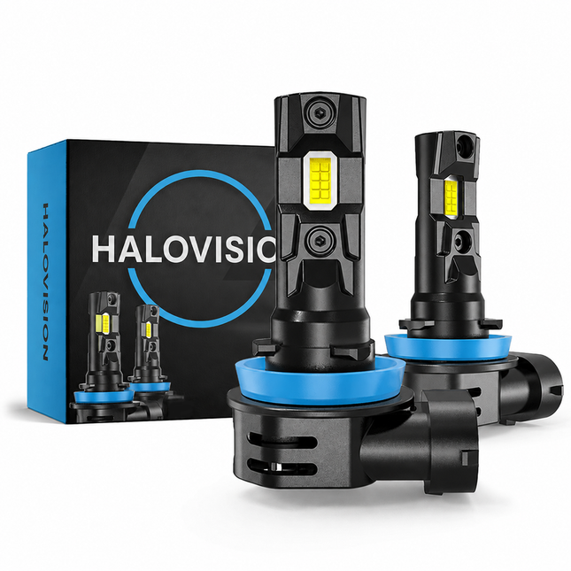HaloVision Turbo LED Koplampen H8 H9 H11 H16 – 25W 5000Lm 6000K Helder Wit – Canbus Plug en Play Mistlamp Dimlicht LED Set van 2 Autolampen