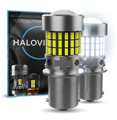 HaloVision Turbo LED BA15S P21W 1156 – Helder Wit 6000K 6W - Canbus Plug en Play Achterlicht Achteruitrijverlichting en Remlicht LED Set van 2 Autolampen