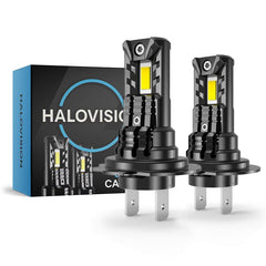HaloVision HaloVision Turbo LED Koplampen H7 – 25W 30000Lm 6000K Helder Wit – Canbus Plug en Play Dimlicht Grootlicht LED Set van 2 Autolampen HaloVision 1