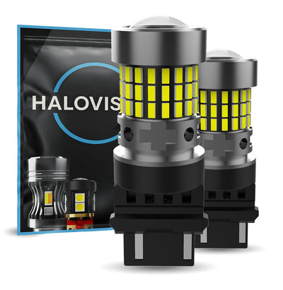 HaloVision Turbo LED T20 7443 Fel Rood 6W – Canbus Plug en Play Remlicht en Achterlicht LED Set van 2 Autolampen