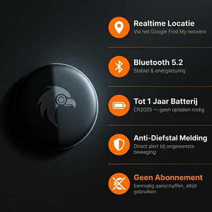 VCTparts HawkDash Auto GPS Locatie Tracker Anti - Diefstal Functie Smart Tag - Werkt met Android Zoeken - Android/Google zwart VCTparts 2
