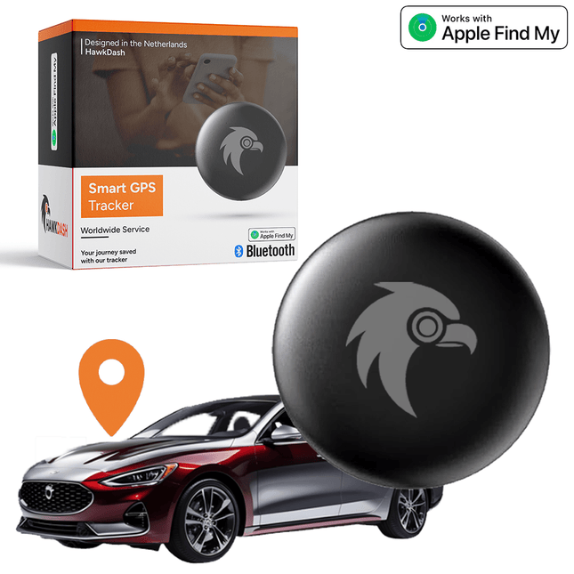 HawkDash Auto GPS Locatie Tracker Anti - Diefstal Functie Smart Tag - Werkt met Zoek Mijn App - IOS/iPhone zwart - VCTparts.nl