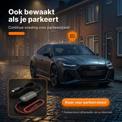 HawkDash HawkDash Dashcam Hardwire Kit USB-C – Continue Parkeervoeding 12V/24V naar 5V 2A voor Aansluiting op de Zekeringkast NORGOS 6