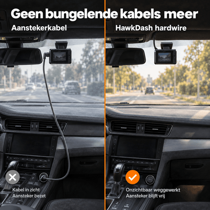 HawkDash HawkDash Dashcam OBD Voeding USB-C – Continue Parkeervoeding via OBD2 Poort 12V/24V naar 5V 3A [3,5M Haakse Kabel] NORGOS 4