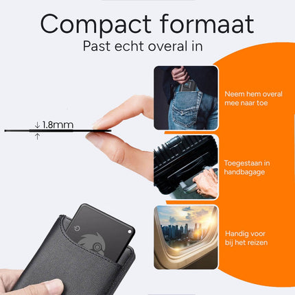 VCTparts HawkDash Ultradunne Global GPS IOS iPhone Tracker Card – Draadloos Opladen Waterdichte Smart Wallet Tracker Compatibel met Apple Find My Device NORGOS 2